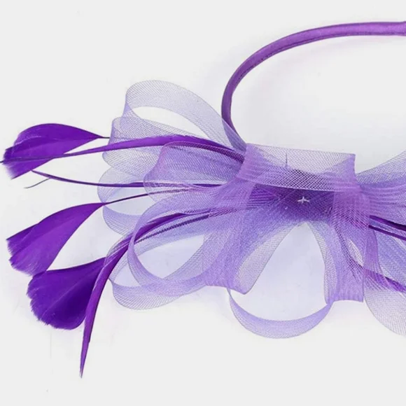3 PC Fabulous Fascinator Cocktail Tea Party Races Church Brunch Organza Fascinator Tea-Party Derby-Hats for Women - Flower  main image 2